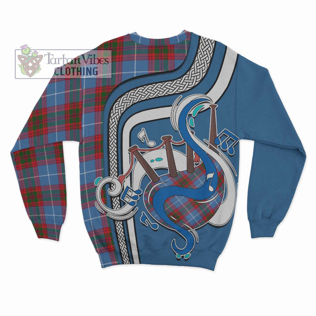 Tartan Vibes Clothing Newton Tartan Sweatshirt with Epic Bagpipe Style