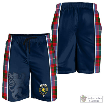 Newton Tartan Men's Shorts with Family Crest and Lion Rampant Vibes Sport Style