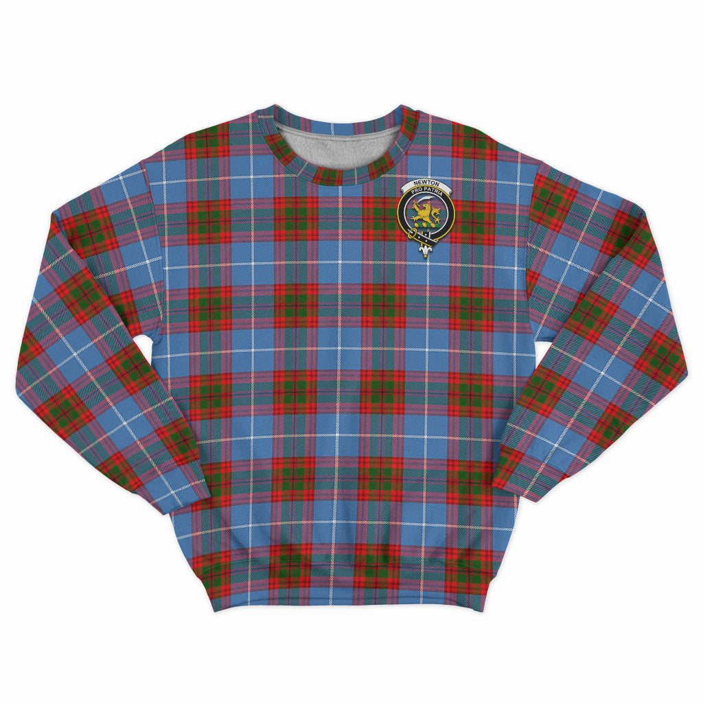 Newton Tartan Sweatshirt with Family Crest - Tartan Vibes Clothing