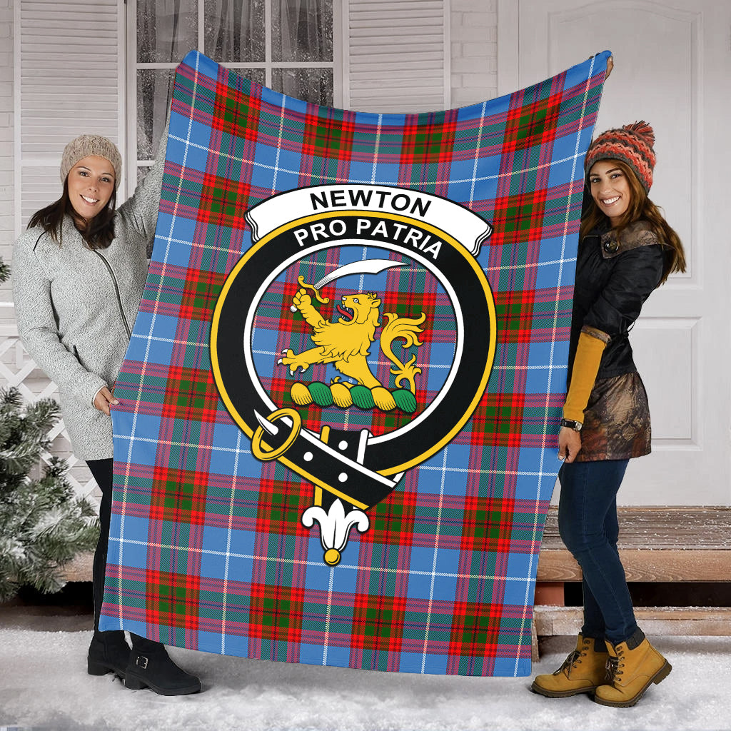 newton-tartab-blanket-with-family-crest