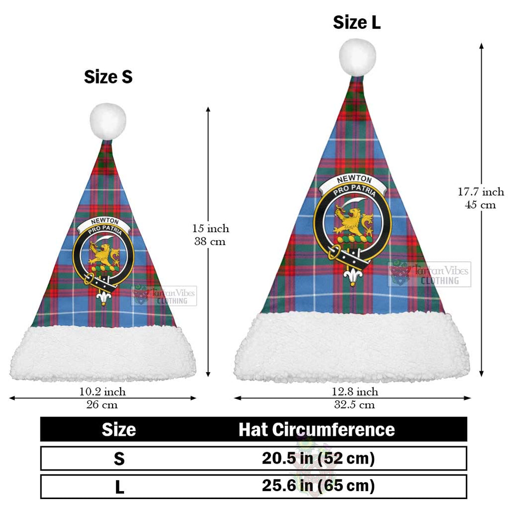 Tartan Vibes Clothing Newton Tartan Christmas Santa Hats with Family Crest