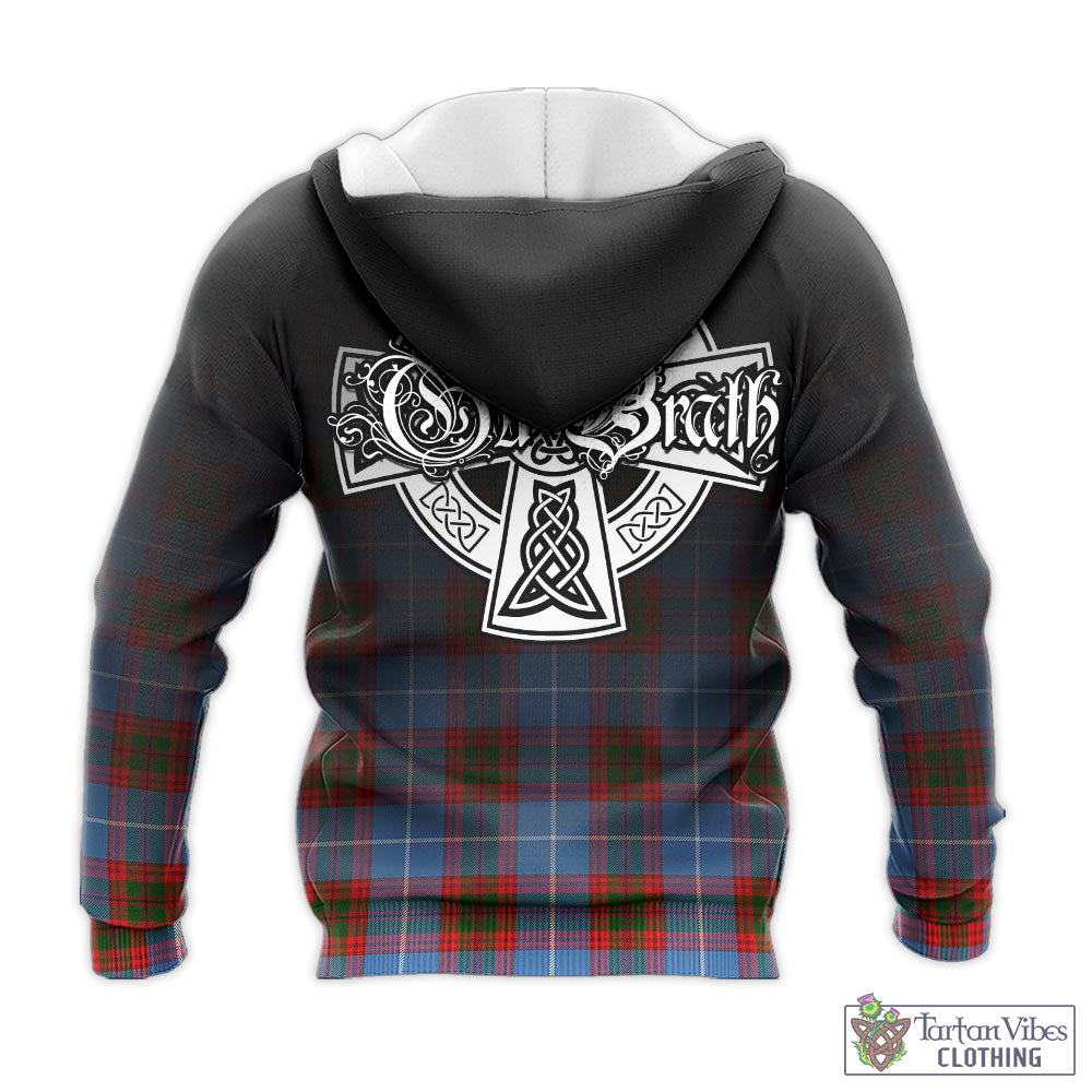 Tartan Vibes Clothing Newton Tartan Knitted Hoodie Featuring Alba Gu Brath Family Crest Celtic Inspired