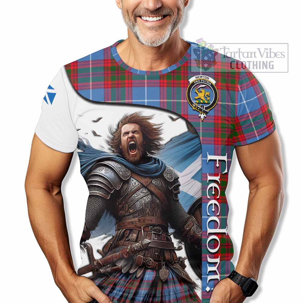 Newton Crest Tartan T-Shirt Inspired by the Freedom of Scottish Warrior