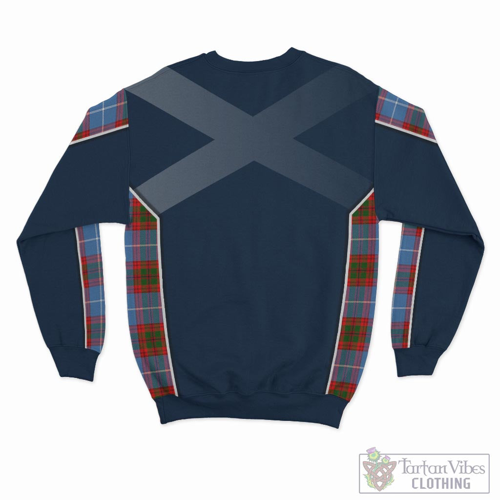 Tartan Vibes Clothing Newton Tartan Sweatshirt with Family Crest and Scottish Thistle Vibes Sport Style