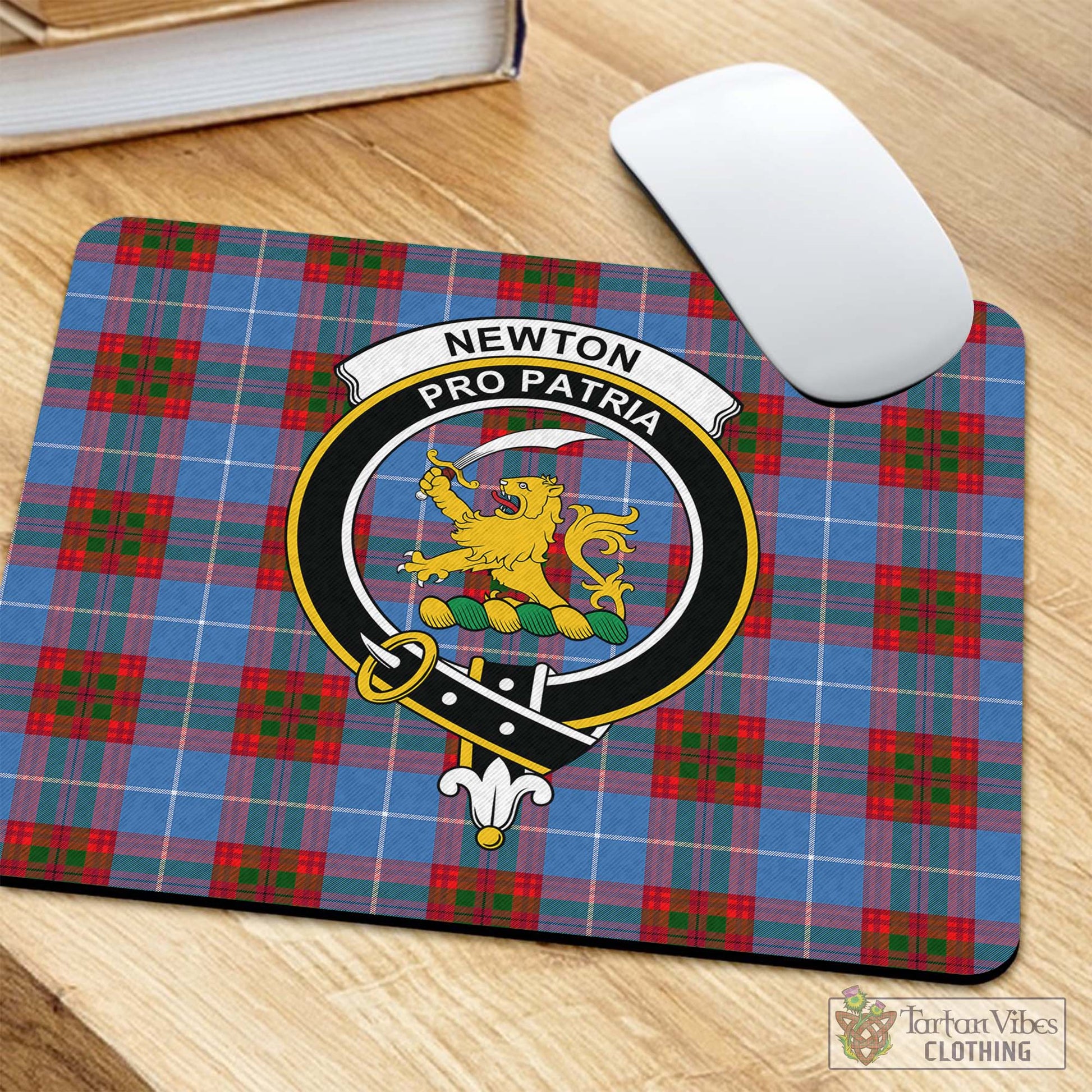 Tartan Vibes Clothing Newton Tartan Mouse Pad with Family Crest