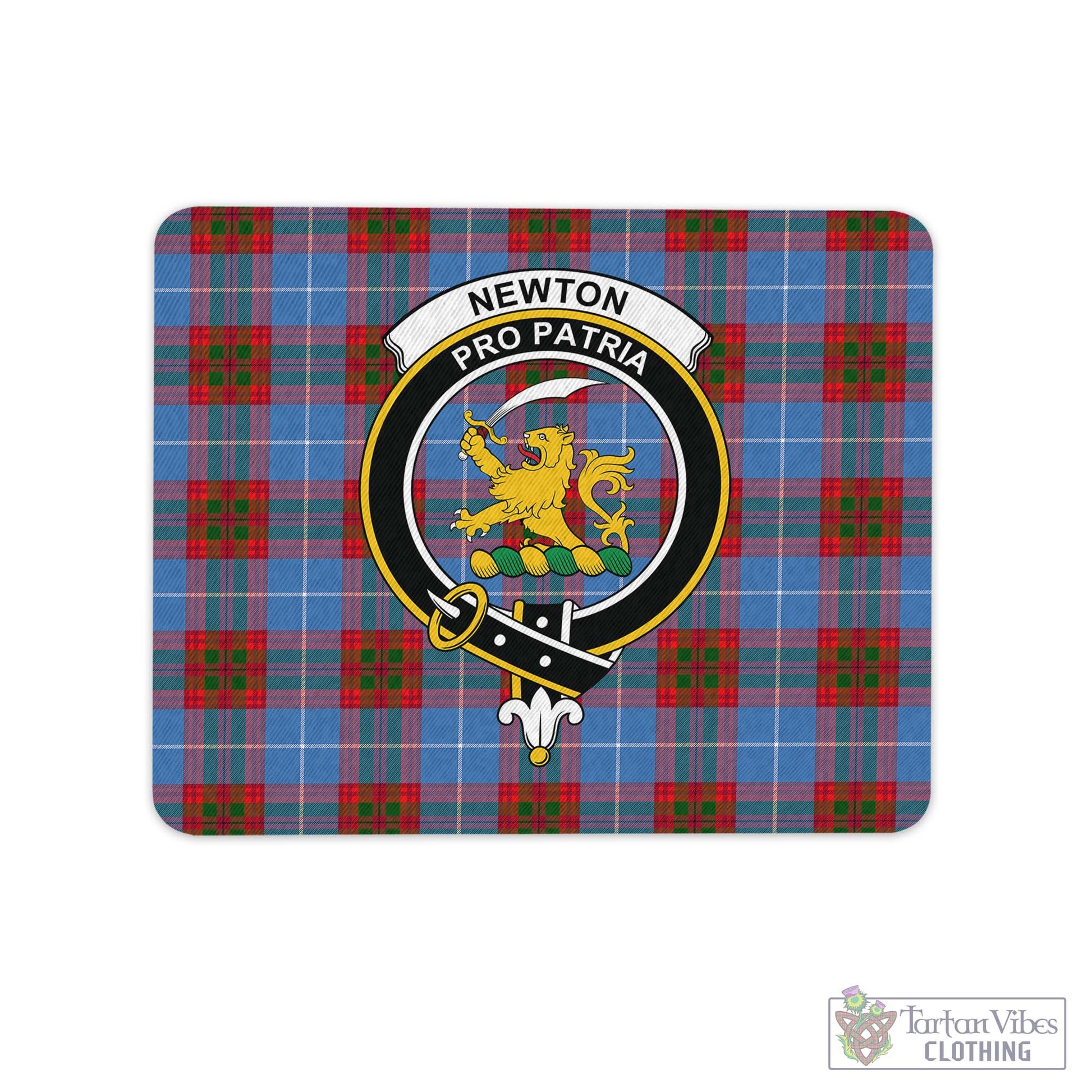 Tartan Vibes Clothing Newton Tartan Mouse Pad with Family Crest