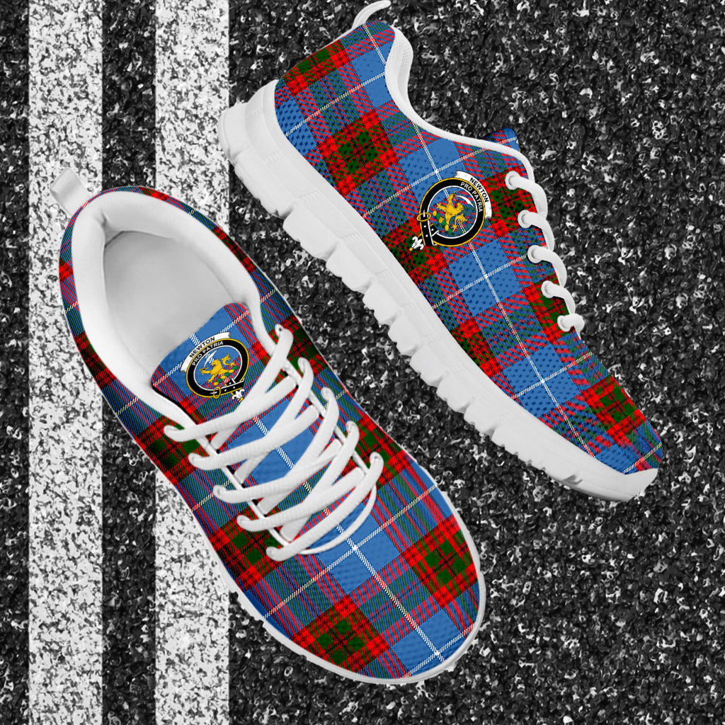 Newton Tartan Sneakers with Family Crest - Tartan Vibes Clothing