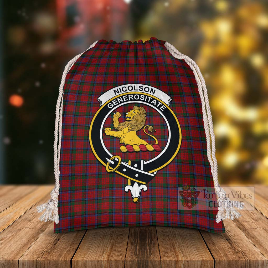 Tartan Vibes Clothing Nicolson Tartan Christmas Santa's Bag with Family Crest