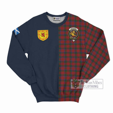 Nicolson Tartan Sweatshirt Alba with Scottish Lion Royal Arm Half Style