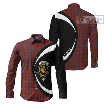 Nicolson Tartan Long Sleeve Button Up with Family Crest Circle Style