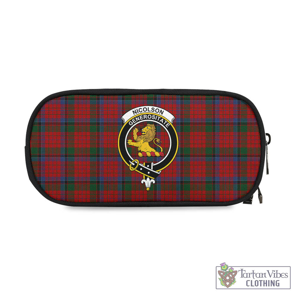 Tartan Vibes Clothing Nicolson Tartan Pen and Pencil Case with Family Crest