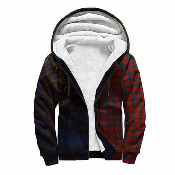 Nicolson Tartan Family Crest Sherpa Hoodie Alba Gu Brath Be Brave Lion Ancient Style Unisex S - Tartan Vibes Clothing