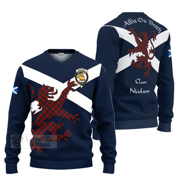 Nicolson Tartan Lion Rampant Ugly Sweater Proudly Display Your Heritage with Alba Gu Brath and Clan Name