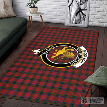 Nicolson Tartan Area Rug with Family Crest