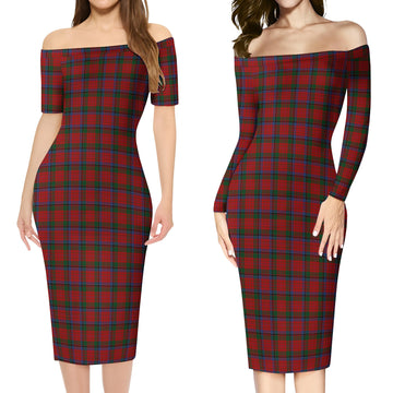 Nicolson Tartan Off Shoulder Lady Dress