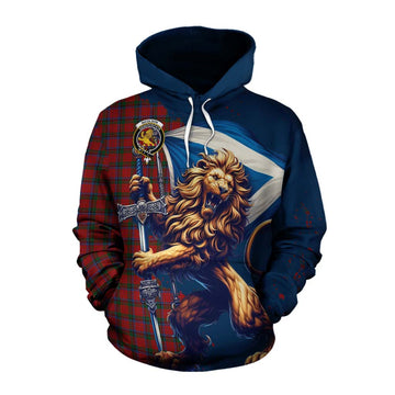 Nicolson Tartan Family Crest Cotton Hoodie with Scottish Majestic Lion Pullover Hoodie XS - Tartan Vibes Clothing