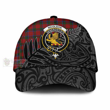 Nicolson Crest Tartan Classic Cap with New Zealand Silver Fern Half Style