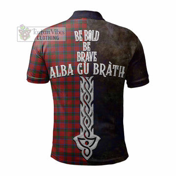 Nicolson Tartan Family Crest Polo Shirt Alba Gu Brath Be Brave Lion Ancient Style - Tartan Vibes Clothing