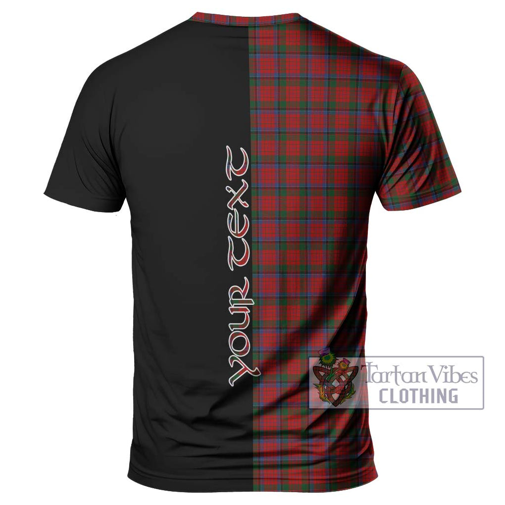 Nicolson Tartan T-Shirt with Family Crest and Half Of Me Style - Tartanvibesclothing Shop