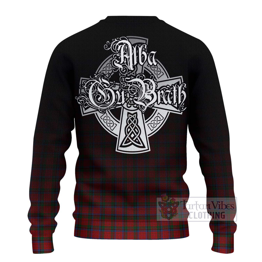 Tartan Vibes Clothing Nicolson Tartan Knitted Sweater Featuring Alba Gu Brath Family Crest Celtic Inspired