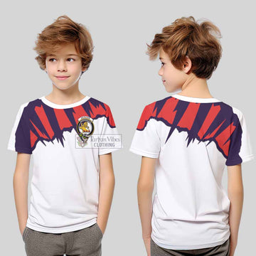 Nicolson Clan Crest Kid T-Shirt with Retro Sport Style