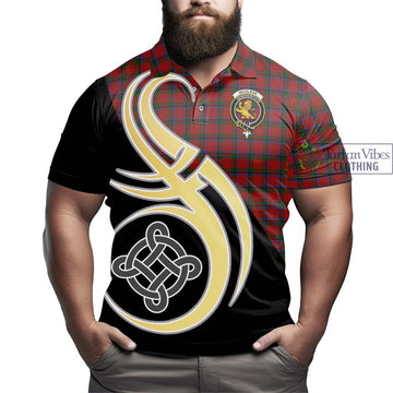 Nicolson Tartan Polo Shirt with Family Crest and Celtic Symbol Style