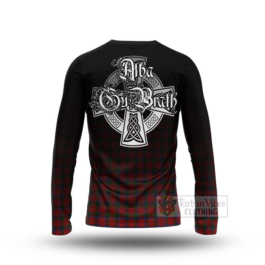 Tartan Vibes Clothing Nicolson Tartan Long Sleeve T-Shirt Featuring Alba Gu Brath Family Crest Celtic Inspired