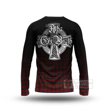 Nicolson Tartan Long Sleeve T-Shirt Featuring Alba Gu Brath Family Crest Celtic Inspired