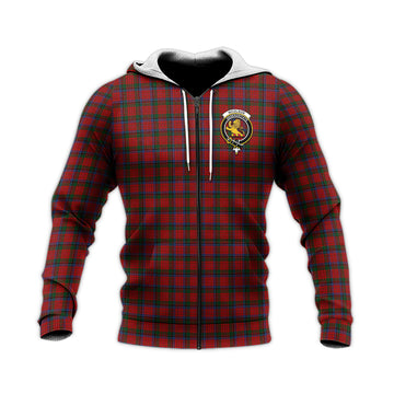 Nicolson Tartan Knitted Hoodie with Family Crest