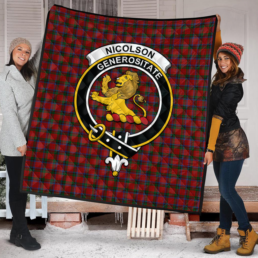 nicolson-tartan-quilt-with-family-crest