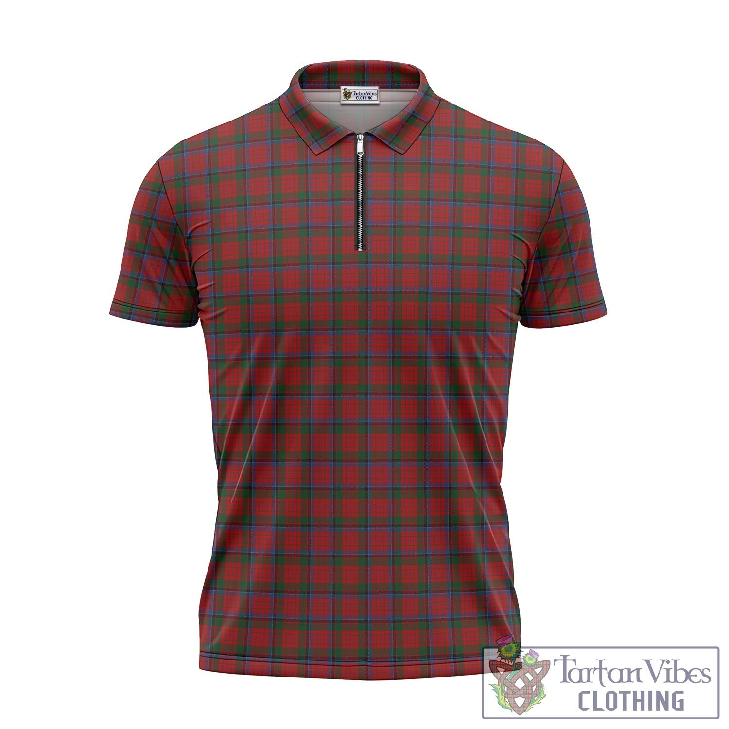 Tartan Vibes Clothing Nicolson Tartan Zipper Polo Shirt