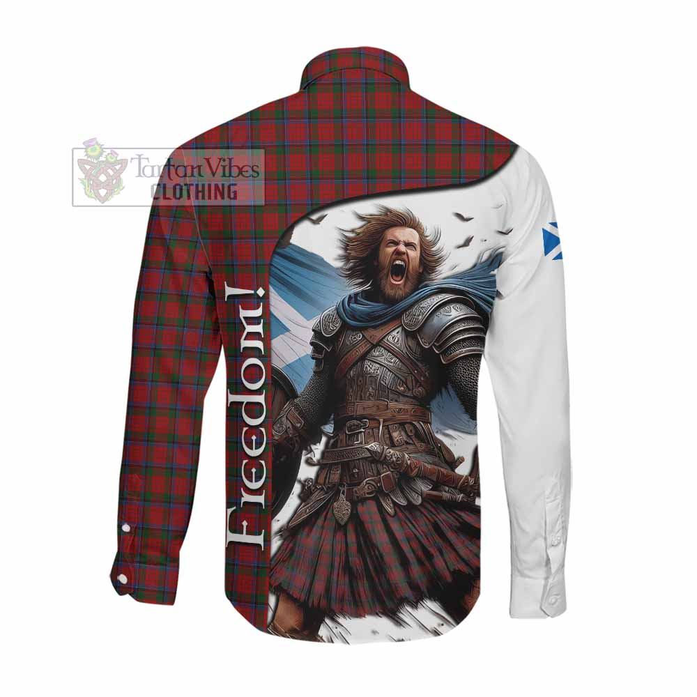 Tartan Vibes Clothing Nicolson Crest Tartan Long Sleeve Button Shirt Inspired by the Freedom of Scottish Warrior