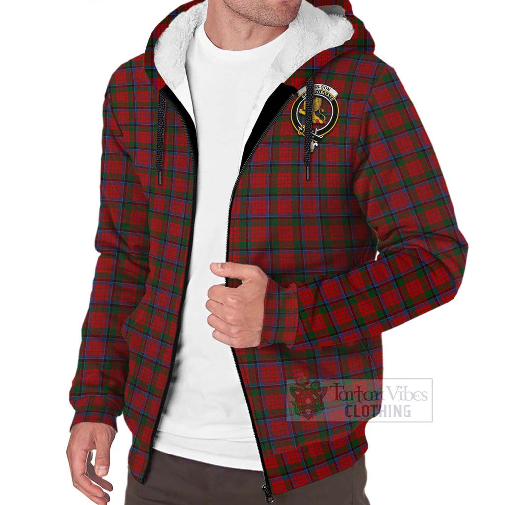 Tartan Vibes Clothing Nicolson Tartan Sherpa Hoodie with Family Crest Celtic Skull Style