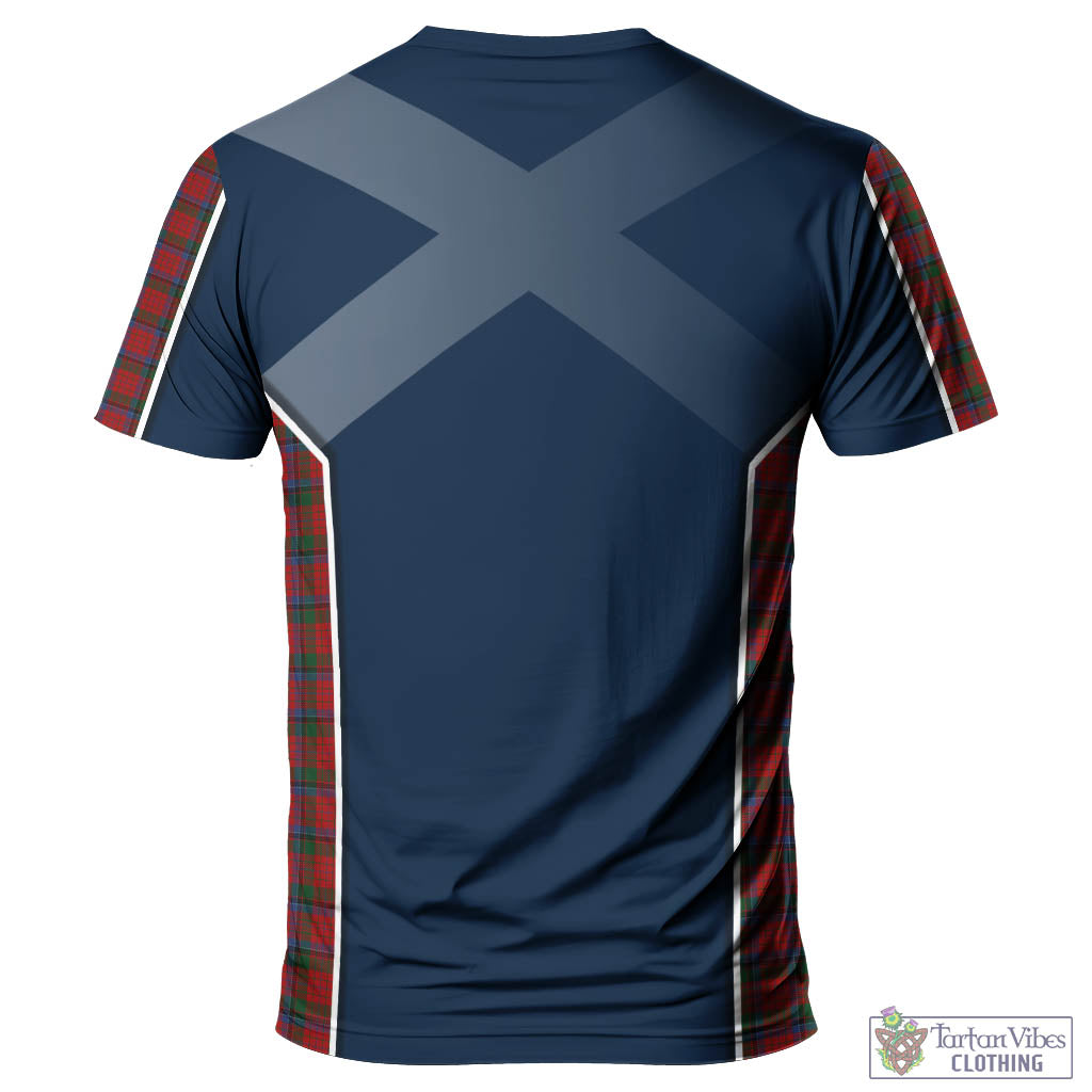 Tartan Vibes Clothing Nicolson Tartan T-Shirt with Family Crest and Scottish Thistle Vibes Sport Style