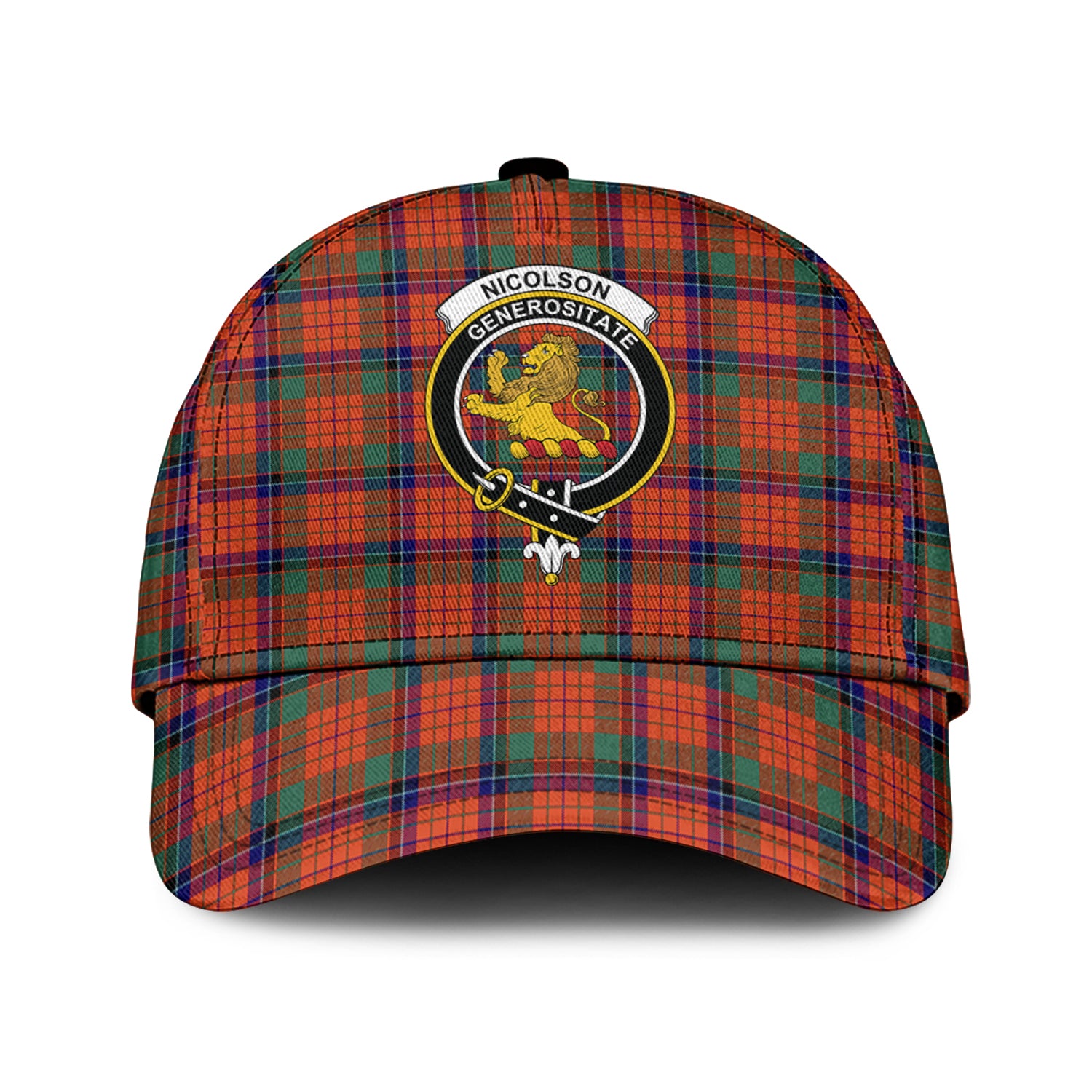 Nicolson Ancient Tartan Classic Cap with Family Crest Classic Cap Universal Fit - Tartan Vibes Clothing