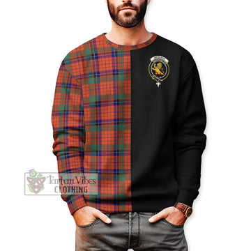 Nicolson Ancient Tartan Sweatshirt with Family Crest and Half Of Me Style