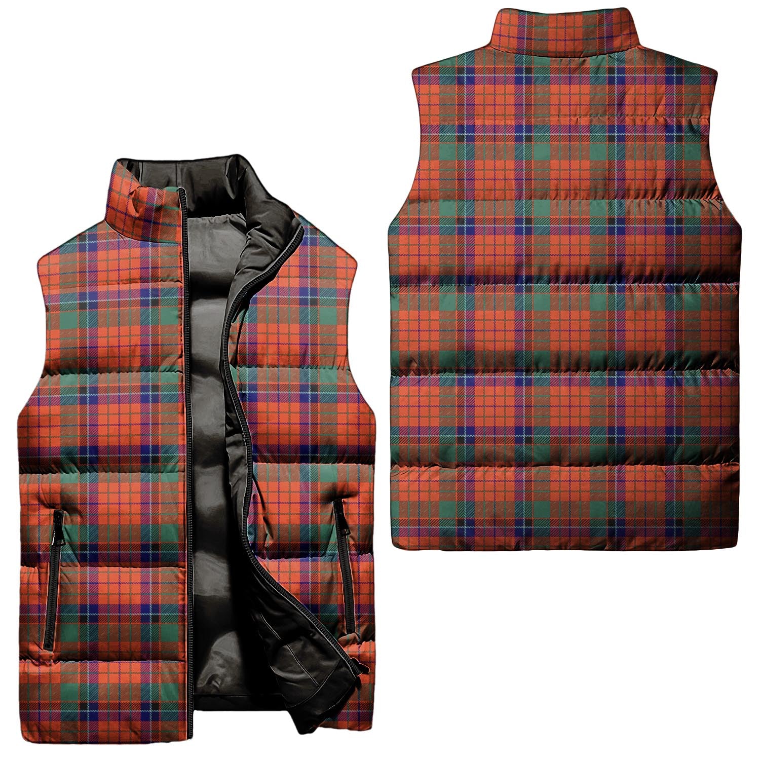 Nicolson Ancient Tartan Sleeveless Puffer Jacket Unisex - Tartanvibesclothing