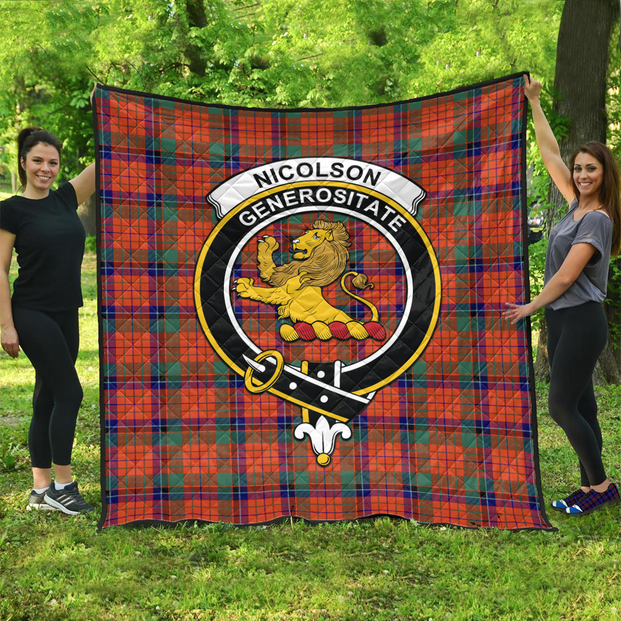 nicolson-ancient-tartan-quilt-with-family-crest