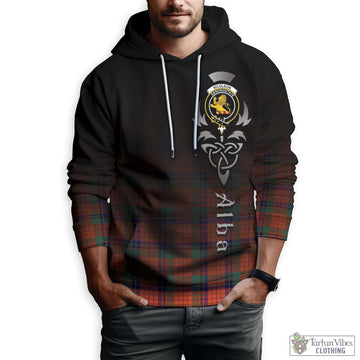 Nicolson Ancient Tartan Hoodie Featuring Alba Gu Brath Family Crest Celtic Inspired