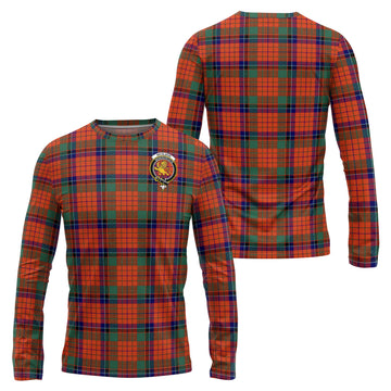 Nicolson Ancient Tartan Long Sleeve T-Shirt with Family Crest