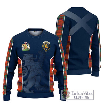 Nicolson Ancient Tartan Ugly Sweater with Family Crest and Lion Rampant Vibes Sport Style