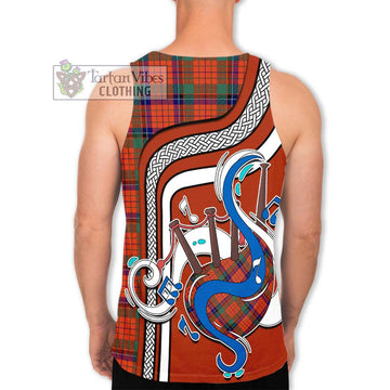 Nicolson Ancient Tartan Men's Tank Top with Epic Bagpipe Style