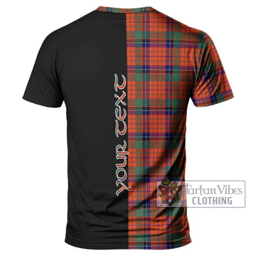 Nicolson Ancient Tartan T-Shirt with Family Crest and Half Of Me Style