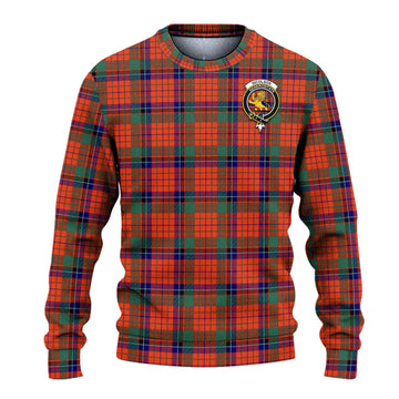 Nicolson Ancient Tartan Knitted Sweater with Family Crest