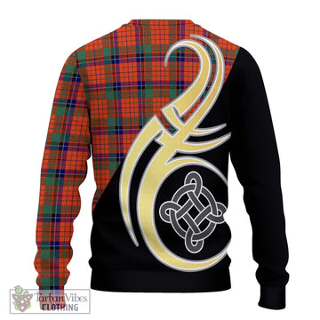 Nicolson Ancient Tartan Ugly Sweater with Family Crest and Celtic Symbol Style