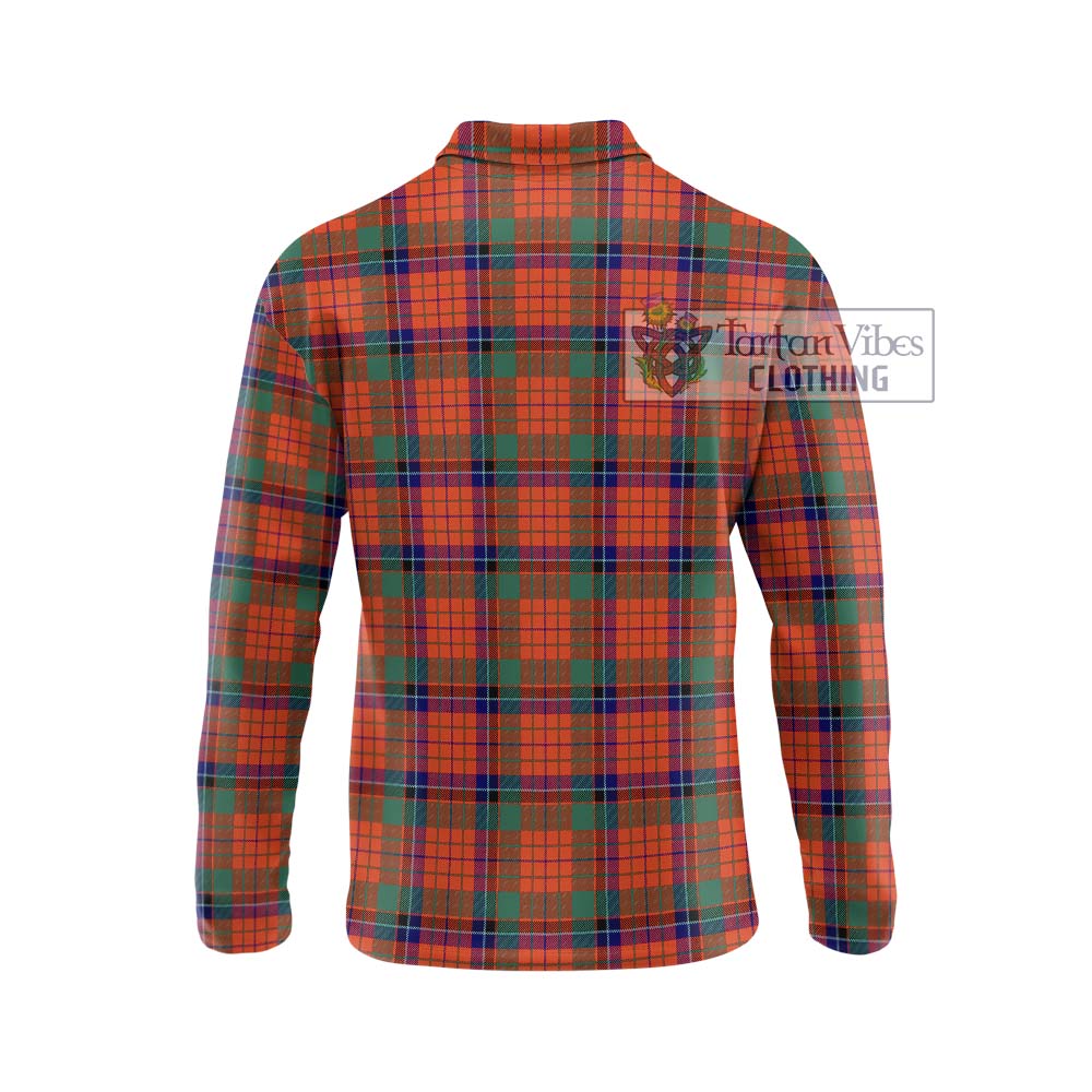 Nicolson Ancient Tartan Long Sleeve Polo Shirt with Family Crest DNA In Me Style - Tartanvibesclothing Shop