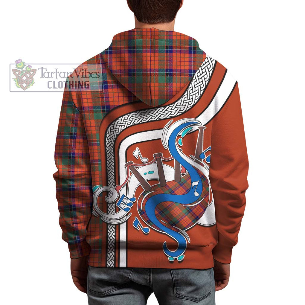 Nicolson Ancient Tartan Hoodie with Epic Bagpipe Style - Tartanvibesclothing Shop