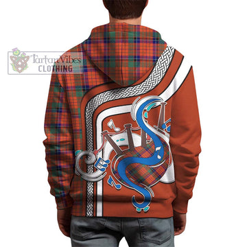 Nicolson Ancient Tartan Hoodie with Epic Bagpipe Style