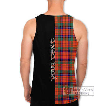 Nicolson Ancient Tartan Men's Tank Top with Family Crest and Half Of Me Style