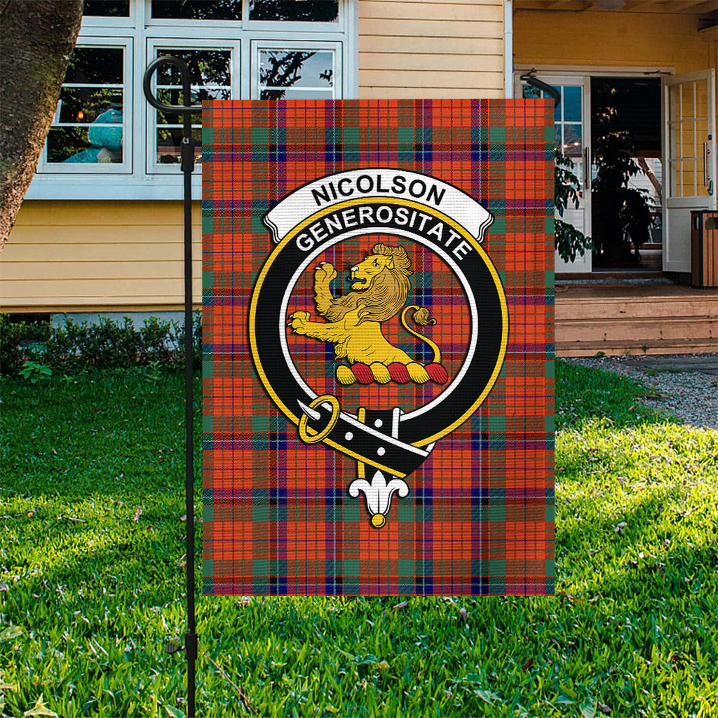 nicolson-ancient-tartan-flag-with-family-crest